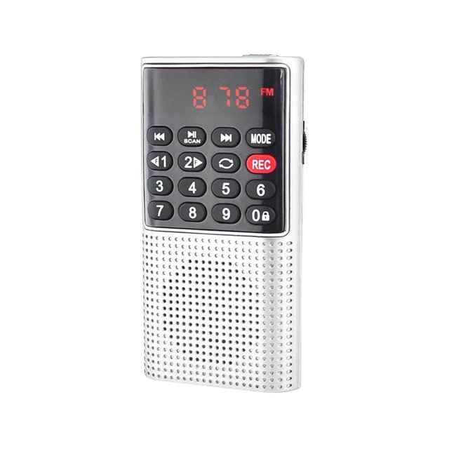 L-328 FM Radio Multifunctional Rechargeable Portable USB TF MP3 Player Handheld Speaker for Outdoor-White