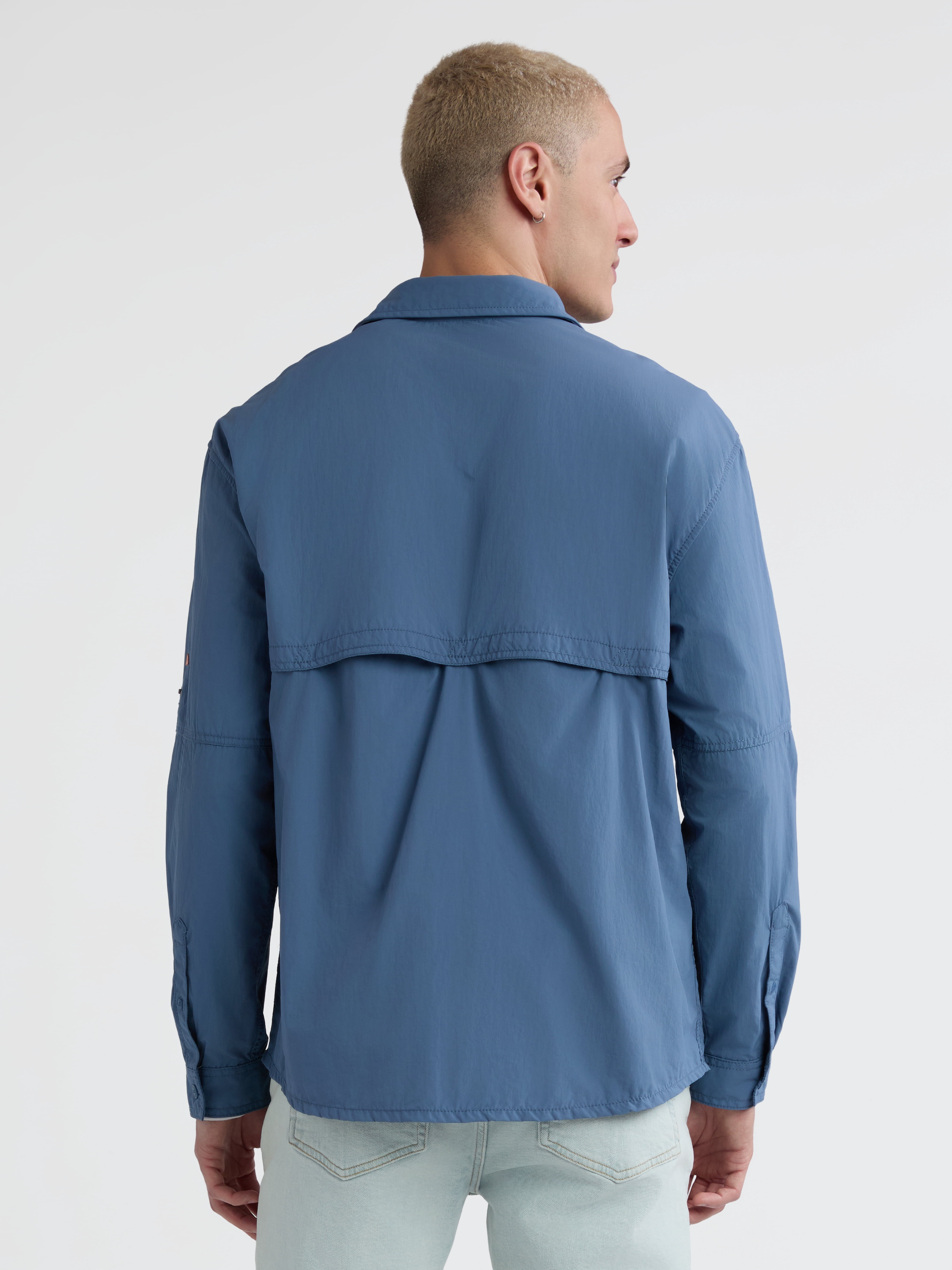 Ozark Trail Men's & Big Men's Upstream Shirt with Long Sleeves, UPF 50+, Sizes S-3XL