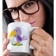 thumbnail image 2 of 3dRose, Cute Silly Purple Parrot Vector Cartoon, 11oz Mug, 2 of 7