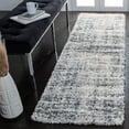 thumbnail image 4 of SAFAVIEH Fontana Deacon Abstract Shag Area Rug, Grey/Ivory, 10' x 14', 4 of 10