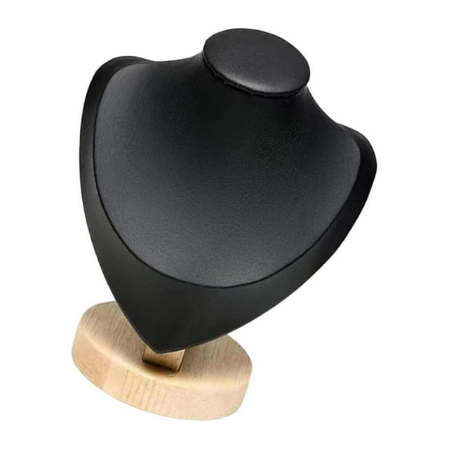 Ruiboury Présentoir à Colliers Buste Chic et Stable pour Commode Magasin de Détail Vitrine Noir P 3ensemble