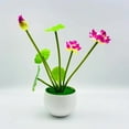 thumbnail image 7 of Artificial Lotus Flowers, Real-Touch Water Lily Simulation Tabletop Flower for Party, Home Office Arrangements Indoor Outdoor Decoration, 7 of 7