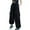 Black, variant on Diufon Girls Casual Loose Cargo Pants Elastic High Waist Drawstring Wide Leg Street Jogger Pants with Pockets