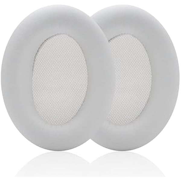 wonima02 Replacement Ear Pads Compatible with Srhythm Version NC25 Earphones /NC35 Headphones, Replacement Ear Pads Made of Protein Leather and Memory Foam (White)