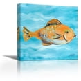 thumbnail image 1 of Fish Underwater II - Contemporary Fine Art Giclee on Canvas Gallery Wrap - wall décor - Art painting - 24 x 24 Inch - Ready to Hang, 1 of 2
