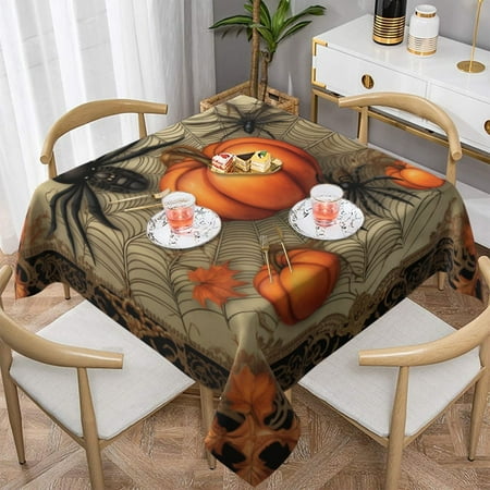 

Generic Happy Halloween Square Decorative Tablecloth White