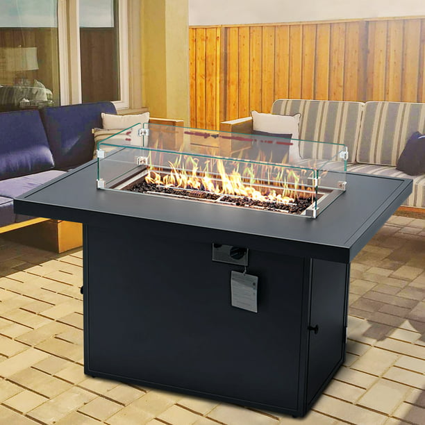 44 Inch Gas Fire Pit Table Syngar 2 In, Outdoor Propane Fire Pit Plans