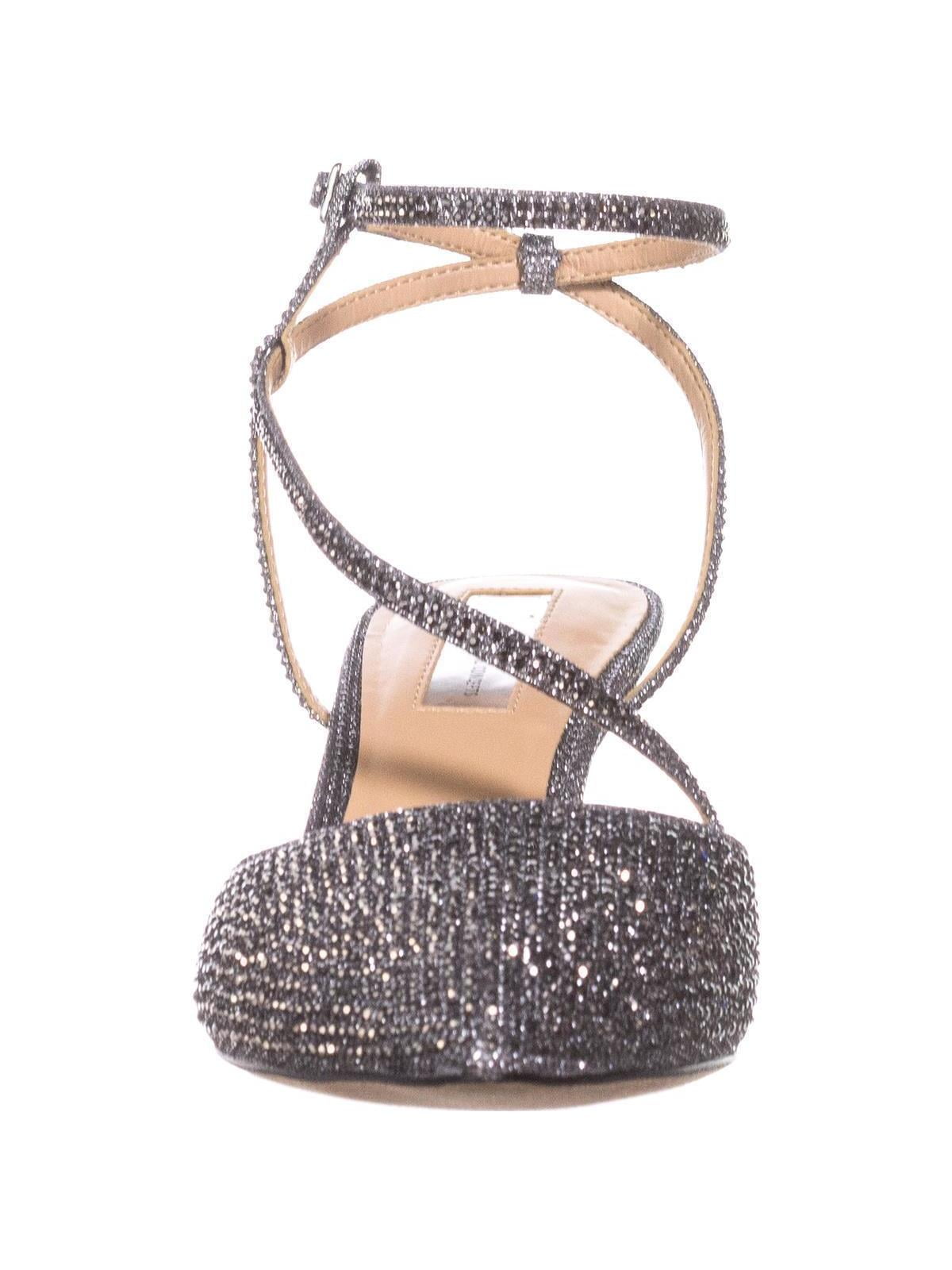 pewter evening sandals