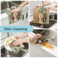 thumbnail image 2 of 6 Pieces of Kitchen Towels 11x11Inch Kitchen Dish Cloths Kitchen Dish Towels Reuseable Cleaning Cloths Flower and Maiden, 2 of 9