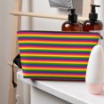 thumbnail image 3 of Lgbt Rainbow Stripe Small Purse Organizer Zipper Cosmetic Handbag Tote Pouch For Women, 3 of 7
