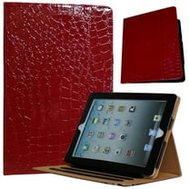 JYtrend Case for 10.9 inch iPad Air 5th/ Air 4th Generation, Multi Viewing Stand Folio Smart Cover With Pocket Auto Wake Up/Sleep For iPad Air 4/Air 5 A2588 A2589 A2316 A2324 A2072 (Red Crocodile)