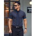 thumbnail image 4 of COOFANDY Men's Short Sleeve Shirt Casual Button Down Shirts Untucked Dress Shirts, 4 of 6