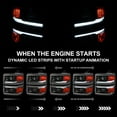 thumbnail image 5 of Spec-D Tuning Black w/ Silver Trim Projector Headlights w/ Sequential Switchback LED Strip and Startup Animation Compatible with 2014-2015 Chevy Silverado 1500, Left + Right Pair Headlamps Assembly, 5 of 6
