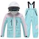 thumbnail image 2 of Conjunto de dos piezas de poliéster para niña, con capucha, manga larga, pantalones y parte superior, grueso, impermeable, resistente al viento y cálido, para invierno., 2 of 9