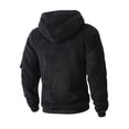 thumbnail image 6 of yuCgh Men's Fuzzy Fleece Hoodie, Oversized Cozy Warm Hooded Sweatshirt with Pocket, Winter Outerwear Pullover for Cold Weather Comfort and Style,Black L, 6 of 6