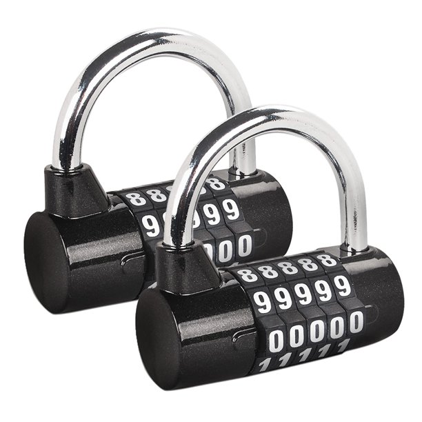 Gym Locker Lock,5Dial Padlock,Digit Combination Lock,Set Your Own Keyless Resettable Combo 2