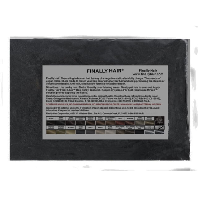 Finally Hair Hair Fibers Refill Bag Dark Salt & Pepper 100 Gram