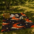 thumbnail image 7 of Celestial Moon Candles Starry Night Fantasy Pattern Mystical, Warm Flannel Blanket for Living Room and Reading Nook, Festive autumn celebration Scene, Art Lovers autumn celebration Gift, 7 of 7