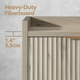 thumbnail image 5 of ARKANTOS Fluted Shoe Cabinet 3 Level Adjustable Shelf and 2 Doors Light Gray Oak, 5 of 6