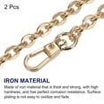 thumbnail image 3 of Uxcell 8"x0.24" Purse Chain Strap, 2Pack Purse Handle Shoulder Bag Replacement Strap(Gold), 3 of 5