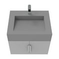 thumbnail image 4 of Nile 24" Gray Wood Floating Vanity with Gray Top and Chrome Trim, 4 of 10