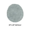 thumbnail image 4 of Better Trends 18"x20" Premium Toilet Lid Cover 100% Cotton Tufted Bathroom Rug Water Absorbent Reversible Machine Washable Blue - Edge Collection, 4 of 6