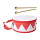 thumbnail image 3 of Tambor de mano de doble cara, juguete Montessori con tono resonante, bombo portátil, jazz rojo blanco, 3 of 9