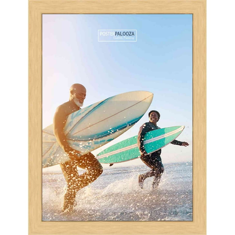 11.7x16.5 Natural Wood Picture Frame - UV Acrylic, Foam Board