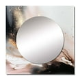 thumbnail image 2 of Designart "Textured Black and Gold Marble" Abstract Marble Square Mirror Wall Decor Modern - Large Black Square Bathroom Mirror - Square Printed Wall Mirror Art, 2 of 5