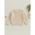 thumbnail image 4 of Wassery Baby Girls Boys Sweater Long Sleeve Crew Neck Letters Print Knitted Sweater Newborn Warm Knit Pullover Sweater Infant Fall Winter Clothes 6M-24M, 4 of 8