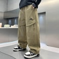 thumbnail image 2 of Tween Boys Cargo Pants Outdoor Casual Utility Trousers Kids Fall Hiking Adventure Durable Bottoms Clothes, 2 of 7