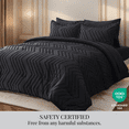 thumbnail image 4 of U by Bedsure Queen Comforter Set, 7 Pieces Black Farmhouse Shabby Chic Embroidery Bedding Sets, Geometric Pattern Bed in a Bag with Reversible Comforter, Sheets, Pillowcases & Shams, 4 of 7