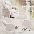 thumbnail image 6 of Homall Power Lift Recliner Chair with Massage for Living Room Recliner Chair for Elderly with Infinite Position Side Pocket and Saucer,Linen Beige, 6 of 7