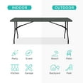 thumbnail image 4 of Best Choice Products 6ft Plastic Folding Table, Indoor Outdoor Heavy Duty Portable w/ Handle, Lock - Dark Gray, 4 of 8