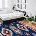 thumbnail image 6 of Boho Area Rug 5'x8' Southwestern Native Geometric Boho Blue and Red Washable Area Rugs Non Shedding Floor Carpet Rubber Backing Non-Slip Indoor Mats for Living Room Bedroom Kitchen, 6 of 8