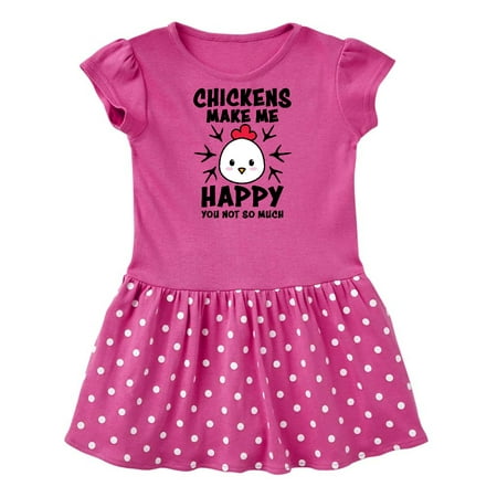 

Inktastic Chickens Make Me Happy You Not So Much Gift Baby Girl Dress