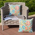 thumbnail image 3 of Outdoor Pillow Covers 18x18 Inch Set of 2 Colorful Paisley Decor Throw Pillow Covers Outdoor Summer Waterproof Pillow Covers Decor for Patio Funiture Garden Sofa Couch 7D, 3 of 6