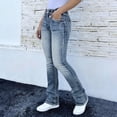 thumbnail image 5 of Embroidered High Waisted Pocket Jeans For Women Fashion Full Length Denim Pants, 5 of 6