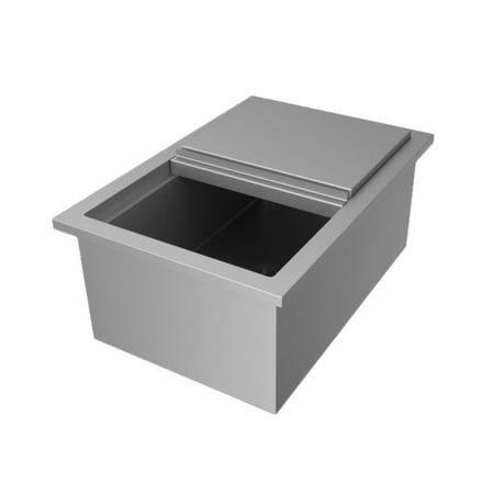 Hestan Agib Insulated Ice Bin For Hestan Refreshment Centers - Stainless Steel