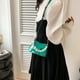 thumbnail image 3 of Y2K Bolso tipo cubo con perlas de imitación metálicas para mujer Bolsos cruzados con correa para el hombro (verde), 3 of 7