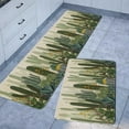 thumbnail image 2 of Green Kitchen Rugs and Mats with Rubber Backing Non Skid Washable,2 Pieces Kitchen Mats for Floor Runner Rugs Standing Mat Set (17" Wx30 L+17" Wx 47" L Cactus), 2 of 6