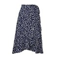 thumbnail image 1 of IROINNID Women's Skirt Fashion Flowers High Waist One-piece Frenulum Irregular Wrinkles Design Skirt Knee Elastic Waist Mid Print Skirt, 1 of 4
