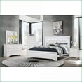thumbnail image 2 of Dressers | Contemporary White Shaker Dresser with Crystal Hardware & Textured Drawers | Solid Wood+MDF | White, 2 of 5