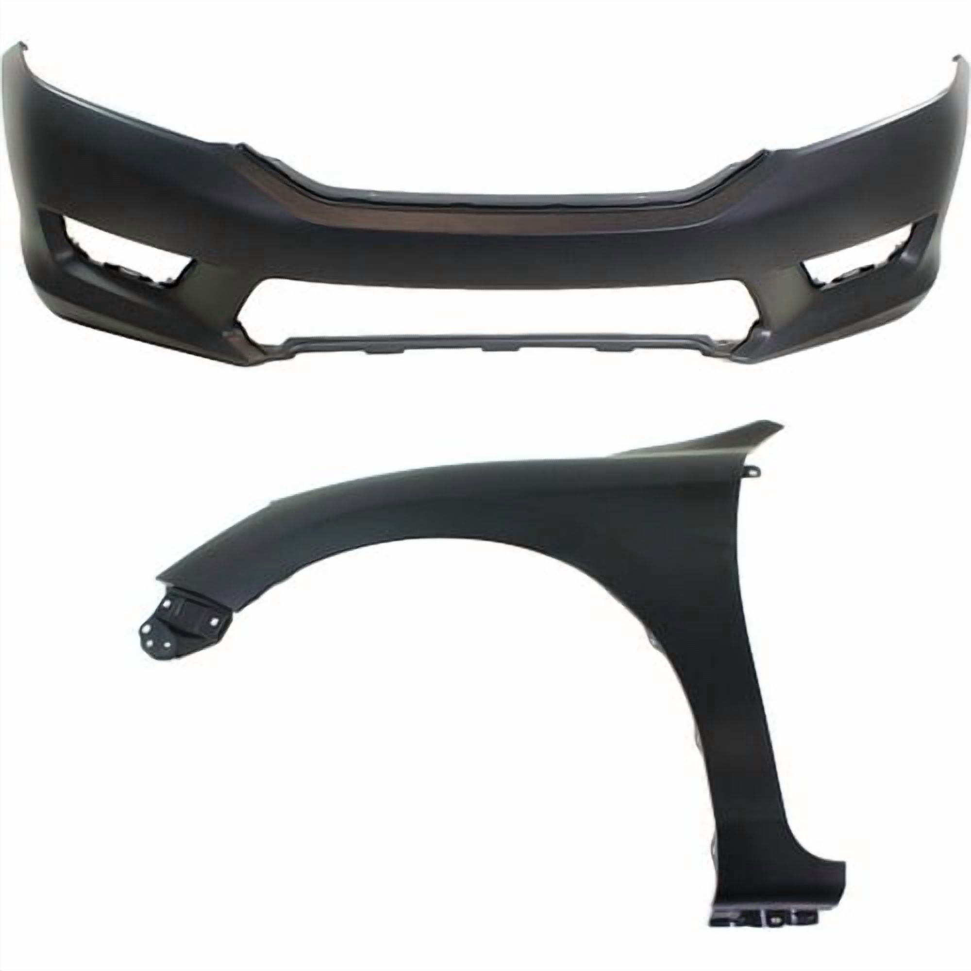 Bumper Cover Kit For 2013-2015 Honda Accord Front with LH Side Fender Sedan