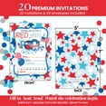 thumbnail image 6 of Red, White & POOL 4th of July Birthday Invitations – 20 Fill In the Blank Invites with Envelopes – 5x7 Patriotic Birthday Party Invitations, Red White Blue Birthday by Amanda Creation, 6 of 9