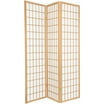 Oriental Furniture 5 ft. Tall Window Pane Shoji Screen - White - 3 ...