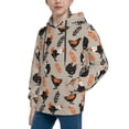 thumbnail image 2 of Lsque Funny Chicken Patten Youth Hoodie Sweatshirt Pullover with Kangaroo Pocket Boys and Girls Hoodie Warm Hoodie for Kids-X-Large, 2 of 6