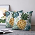 thumbnail image 2 of Pillow Covers 18x18 Set of 2, Pineapple Throw Pillow Covers Decorative Couch Cushion Cover, Summer Fruits Tropical Palm Monstera Leaves Microfiber Soft Square Pillowcases for Bedroom Living Room Sofa, 2 of 9