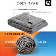 thumbnail image 4 of Cozy Tyme Binta 2 in 1 Warm & Cool Weighted Blanket - 25 Pound 72"x 80" Grey, 4 of 10