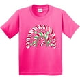 thumbnail image 3 of Inktastic Peppermint Rainbow with Candy Cane Youth T-Shirt, 3 of 5